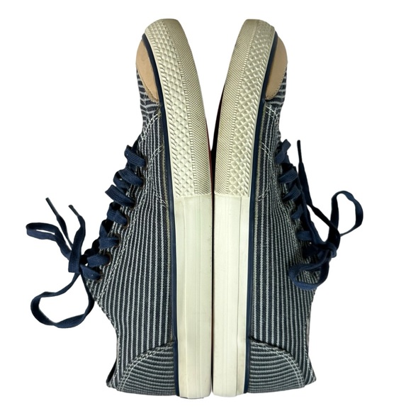 The Hundreds Hickory Railroad Stripe Canvas Leather Sneakers 10.5 - Picture 8 of 12